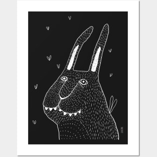 Night Bunny Moth Posters and Art